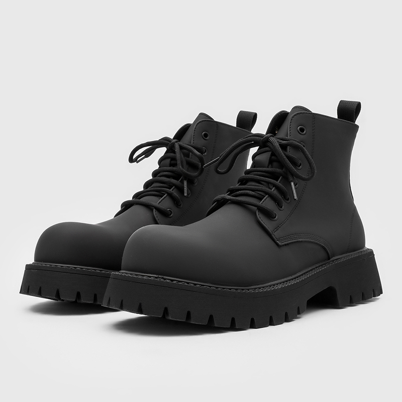 Leatherwork Designs - Botas de combate negras de caña